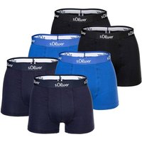 S.OLIVER s.Oliver Herren Boxershorts, 6er Pack - Boxerbrief, Baumwoll-Stretch, Größe L in Blau