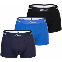 S.OLIVER s.Oliver Herren Boxershorts, 3er Pack - Trunks, Hipsters, Baumwoll-Stretch, Größe XXL in Blau
