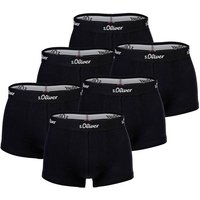 S.OLIVER s.Oliver Herren Boxershorts, 6er Pack - Trunks, Hipsters, Baumwoll-Stretch, Größe M in Schwarz