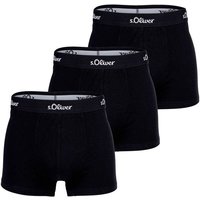 S.OLIVER s.Oliver Herren Boxershorts, 3er Pack - Boxerbrief, Baumwoll-Stretch, Größe XL in Schwarz