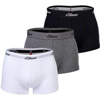 S.OLIVER s.Oliver Herren Boxershorts, 3er Pack - Trunks, Hipsters, Baumwoll-Stretch, Größe L in Grau