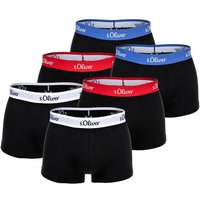 S.OLIVER s.Oliver Herren Boxershorts, 6er Pack - Trunks, Hipsters, Baumwoll-Stretch, Größe XXL in Schwarz