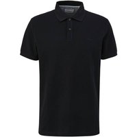 S.OLIVER s.Oliver Herren Poloshirt - Basic, Polokragen, Baumwolle, einfarbig, Größe M in Schwarz