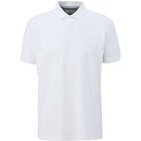 S.OLIVER s.Oliver Herren Poloshirt - Basic, Polokragen, Baumwolle, einfarbig, Größe M in Weiß