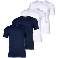 S.OLIVER s.Oliver Herren T-Shirt, 4er Pack - Basic, Rundhals, einfarbig, Größe L in Weiß