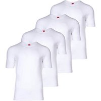 S.OLIVER s.Oliver Herren T-Shirt, 4er Pack - Basic, Rundhals, einfarbig, Größe S in Weiß