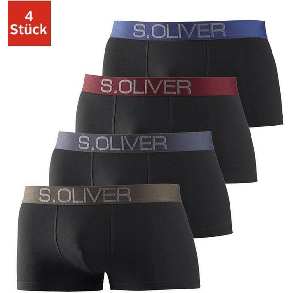 s.Oliver Hipster (Packung, 4-St) knapp sitzende Boxershorts für Herren aus Baumwoll-Mix