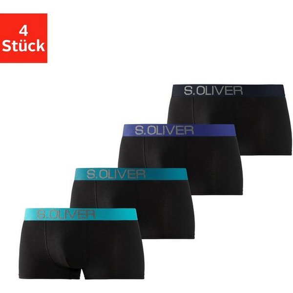 s.Oliver Hipster (Packung, 4-St) knapp sitzende Boxershorts für Herren aus Baumwoll-Mix