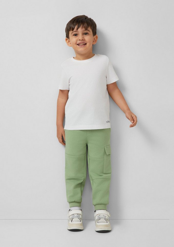 s.Oliver Jogginghose Leggings Joggingpants mit Teilungsnähten und Cargotasche – Bild 3 von 4