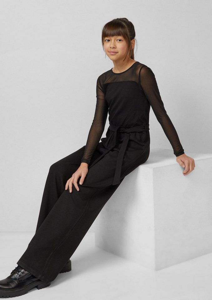 s.Oliver Jumpsuit Overall Elastischer Jumpsuit und Mesh-Details – Bild 4 von 5