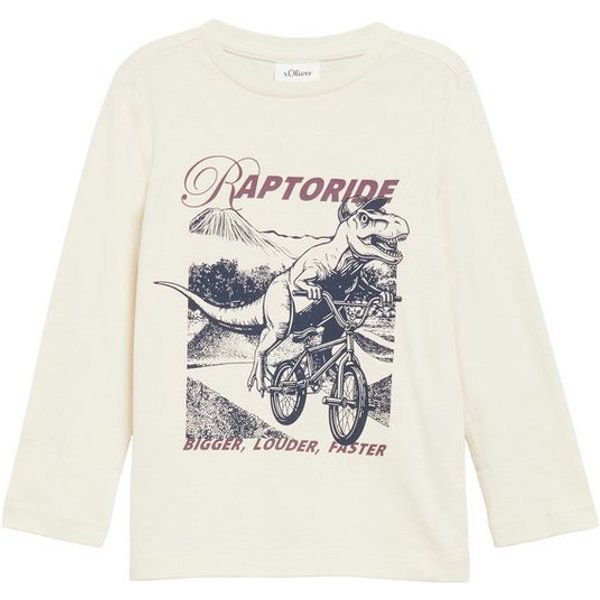 s.Oliver Junior Langarmshirt Plakativer Frontprint