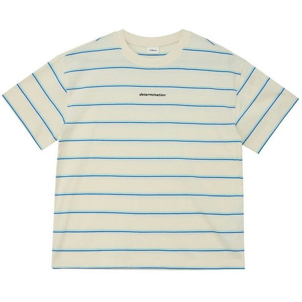 s.Oliver Junior Rundhalsshirt kurz, mit Streifen