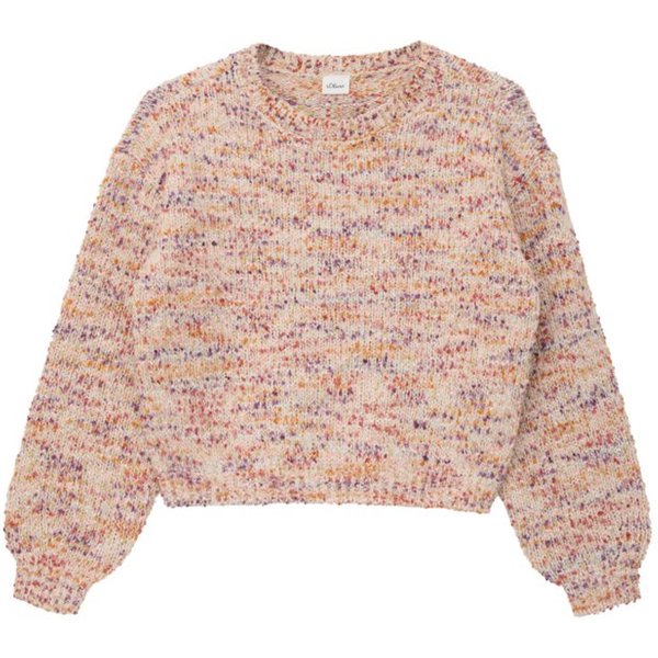 s.Oliver Junior Strickpullover Grobstrick-Pullover für Girls / Mit Glitzer-Details / Rundhals