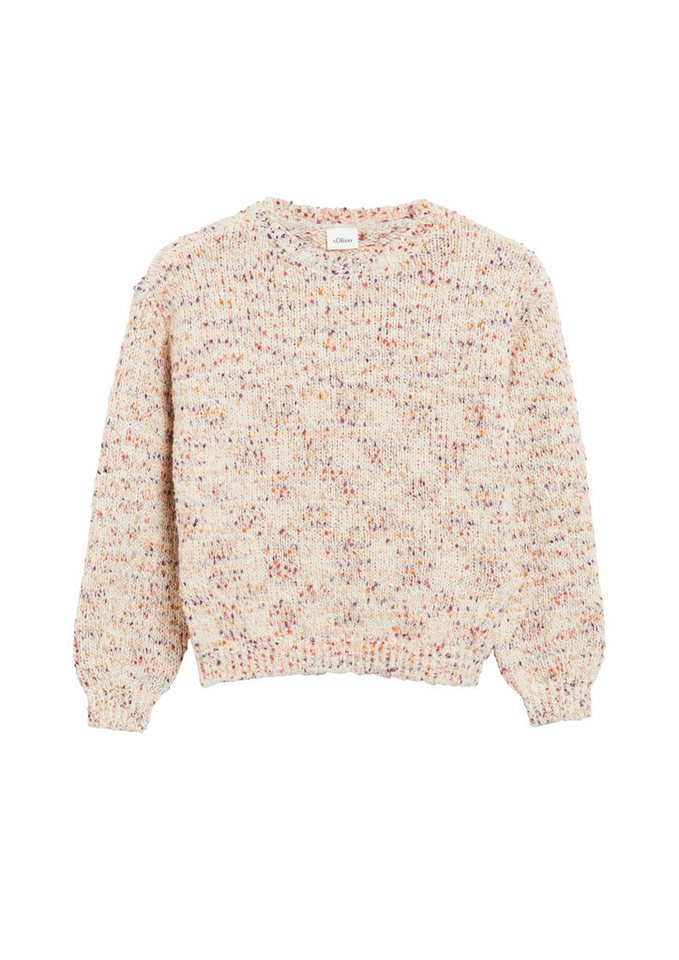 s.Oliver Junior Strickpullover Grobstrick-Pullover für Girls / Mit Glitzer-Details / Rundhals – Bild 2 von 3