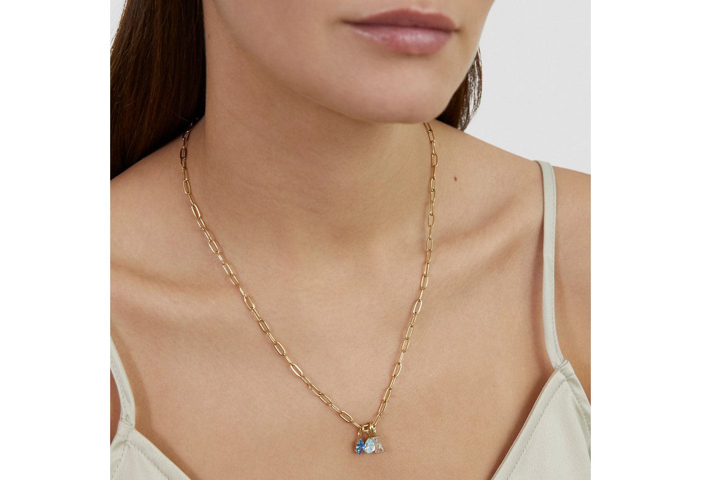 s.Oliver Kette mit Anhänger Elegant Stones, mit Zirkonia (synth) – Bild 3 von 4