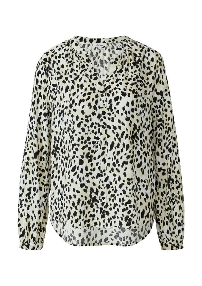 s.Oliver Klassische Bluse mit All-Over Print – Bild 4 von 4