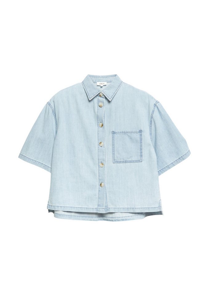 s.Oliver Kurzarmbluse Bluse Boxy Denim-Bluse – Bild 2 von 5