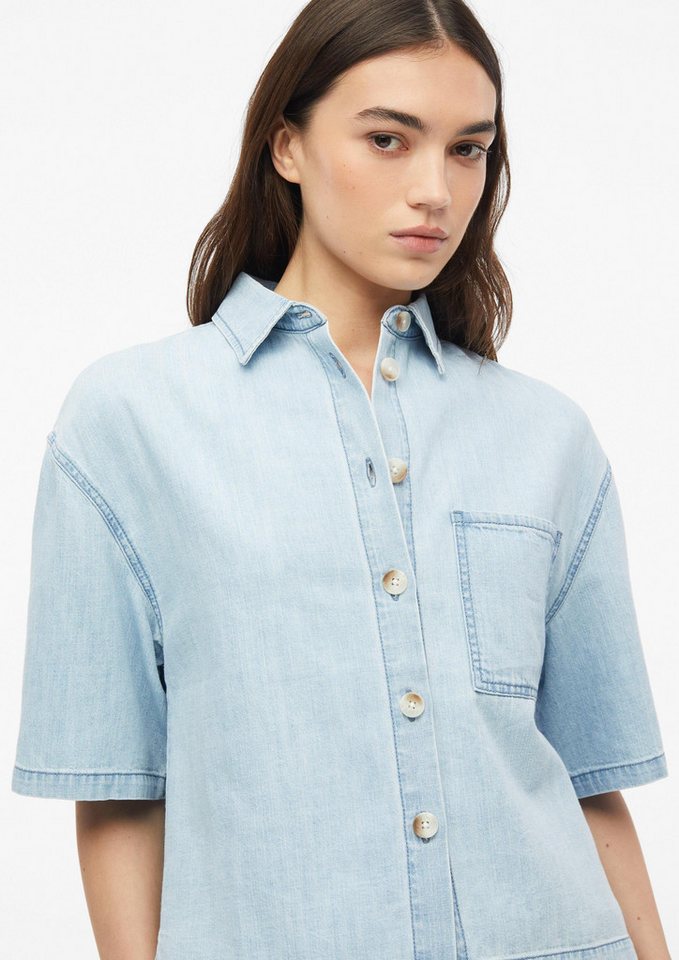 s.Oliver Kurzarmbluse Bluse Boxy Denim-Bluse – Bild 4 von 5