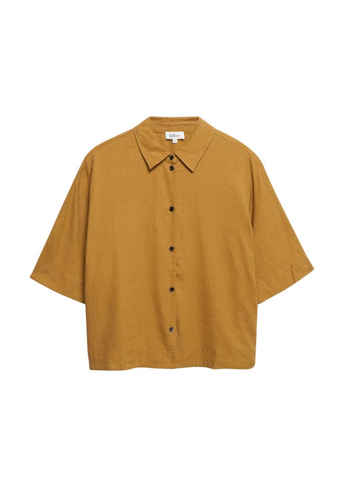 s.Oliver Kurzarmbluse Bluse Kurzarm-Bluse aus Leinenmix – Bild 2 von 5