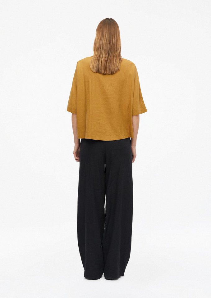 s.Oliver Kurzarmbluse Bluse Kurzarm-Bluse aus Leinenmix – Bild 3 von 5