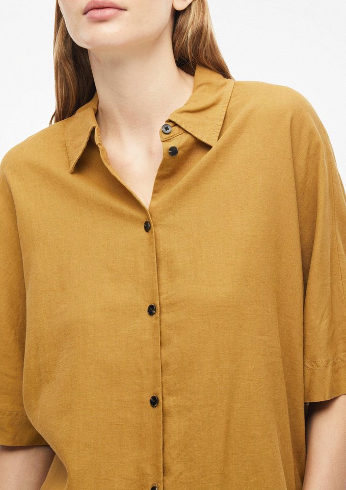 s.Oliver Kurzarmbluse Bluse Kurzarm-Bluse aus Leinenmix – Bild 4 von 5
