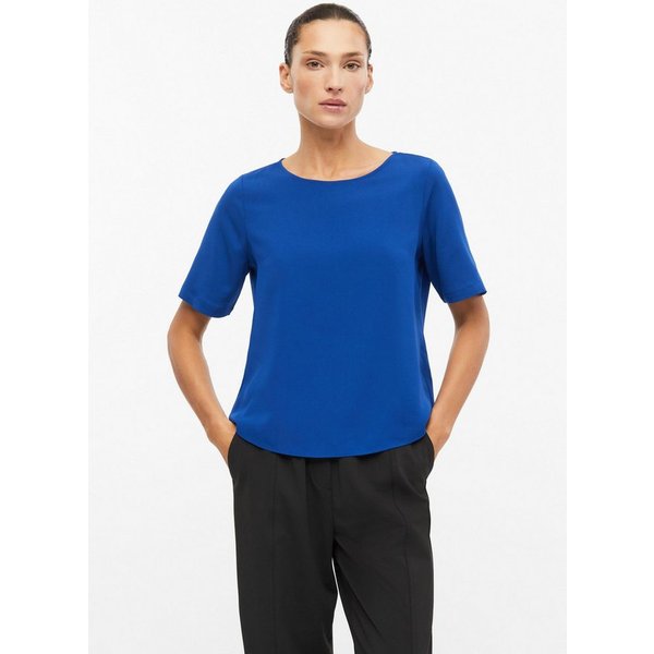 s.Oliver Kurzarmbluse Bluse Kurzarm-Bluse mit Reißverschluss