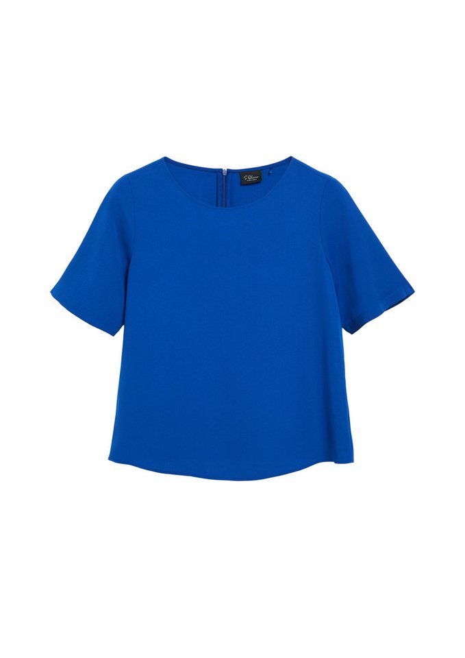 s.Oliver Kurzarmbluse Bluse Kurzarm-Bluse mit Reißverschluss – Bild 2 von 5