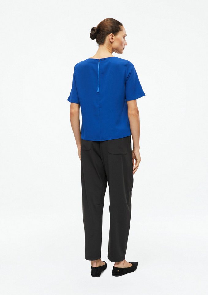 s.Oliver Kurzarmbluse Bluse Kurzarm-Bluse mit Reißverschluss – Bild 3 von 5