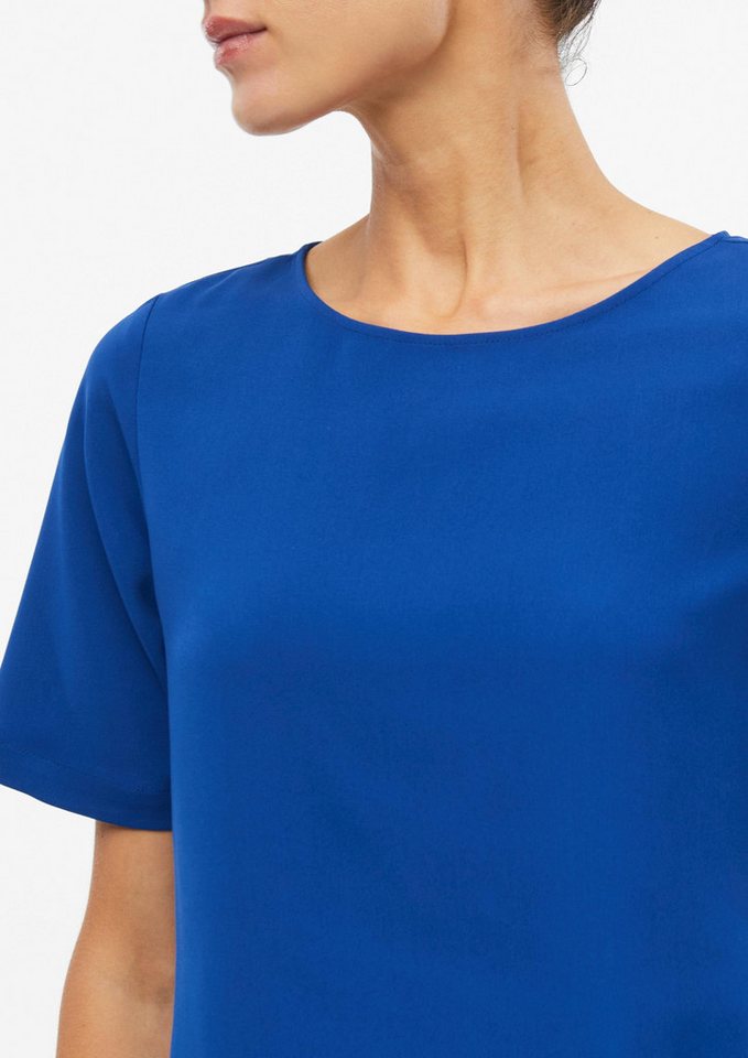 s.Oliver Kurzarmbluse Bluse Kurzarm-Bluse mit Reißverschluss – Bild 4 von 5
