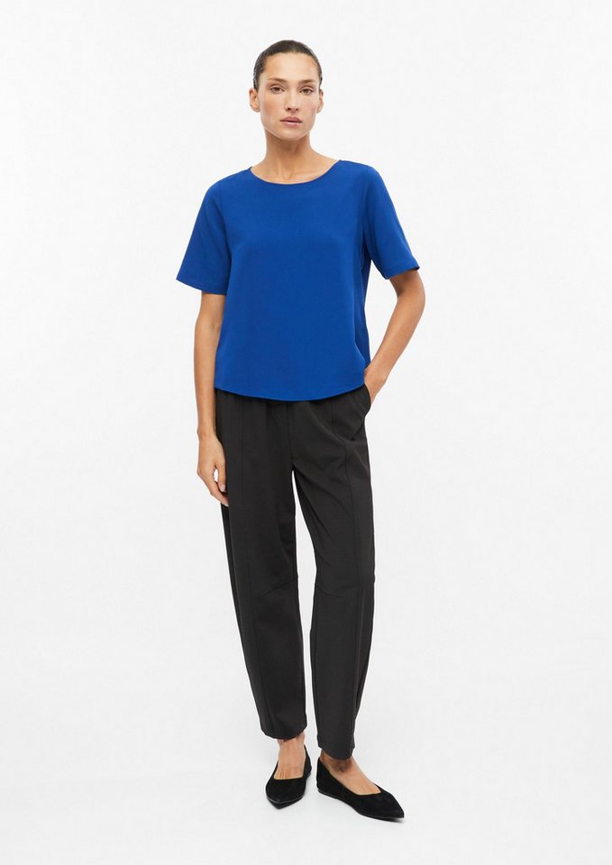 s.Oliver Kurzarmbluse Bluse Kurzarm-Bluse mit Reißverschluss – Bild 5 von 5