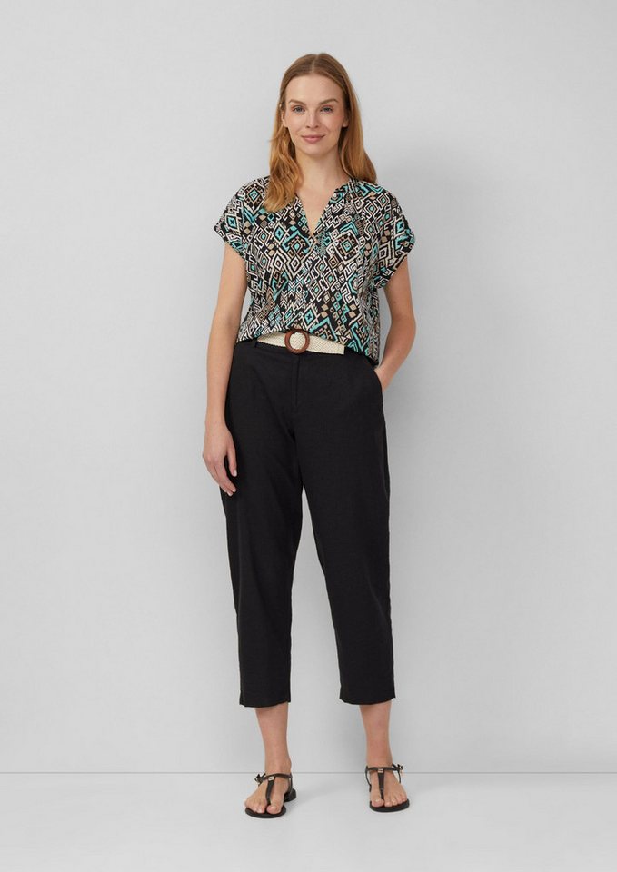s.Oliver Kurzarmbluse Bluse Leichte Baumwoll-Bluse mit All-over-Print – Bild 5 von 5