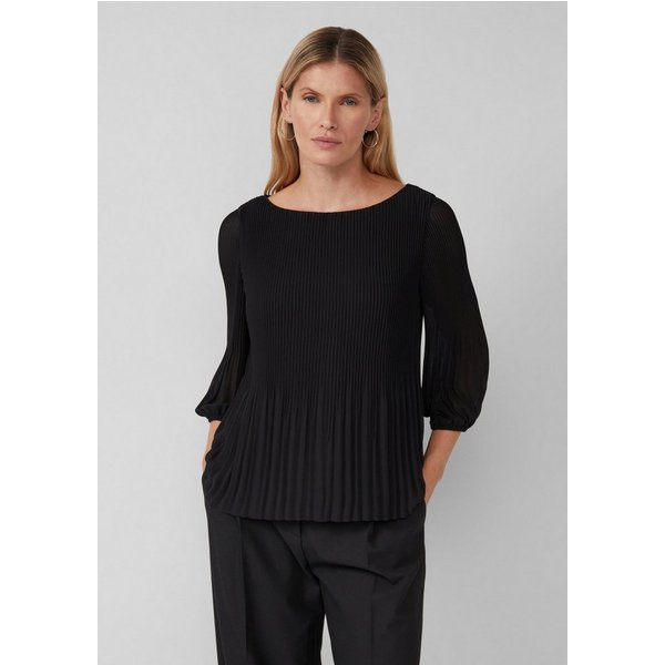 s.Oliver Kurzarmbluse Bluse Plisseebluse mit 3/4-Arm