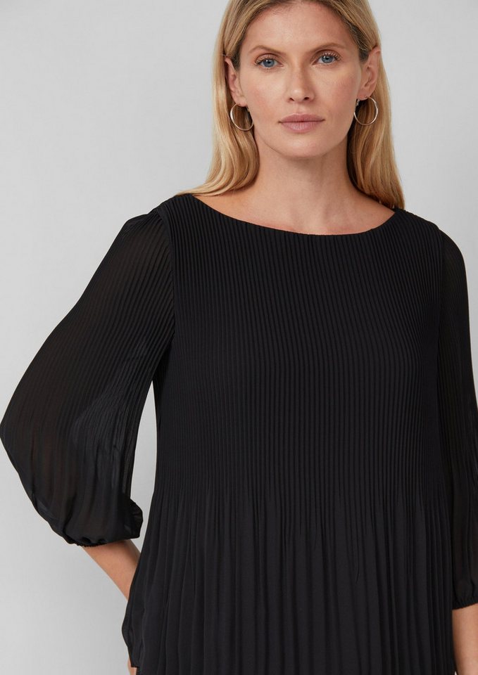 s.Oliver Kurzarmbluse Bluse Plisseebluse mit 3/4-Arm – Bild 4 von 5