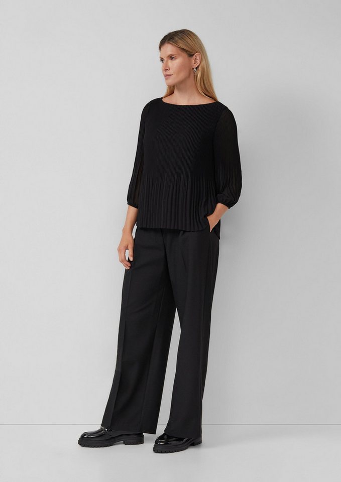 s.Oliver Kurzarmbluse Bluse Plisseebluse mit 3/4-Arm – Bild 5 von 5