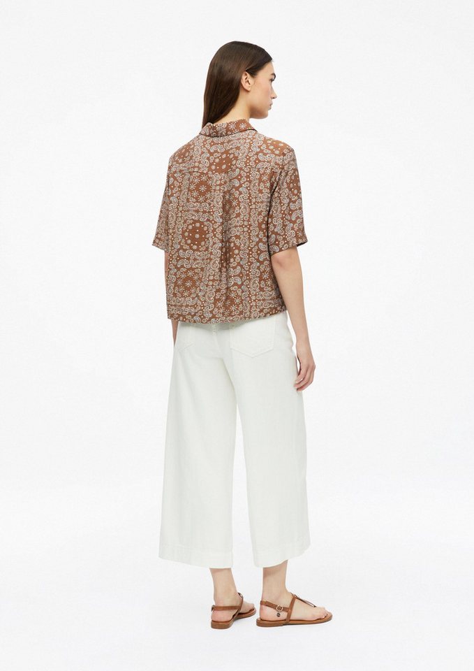 s.Oliver Kurzarmbluse Bluse Strukturierte Viskosemix-Bluse im Boxy Fit – Bild 3 von 5