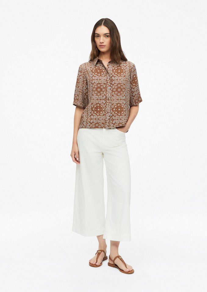 s.Oliver Kurzarmbluse Bluse Strukturierte Viskosemix-Bluse im Boxy Fit – Bild 5 von 5