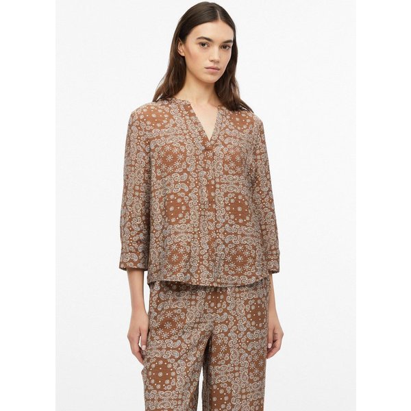 s.Oliver Kurzarmbluse Bluse Strukturierte Viskosemix-Bluse
