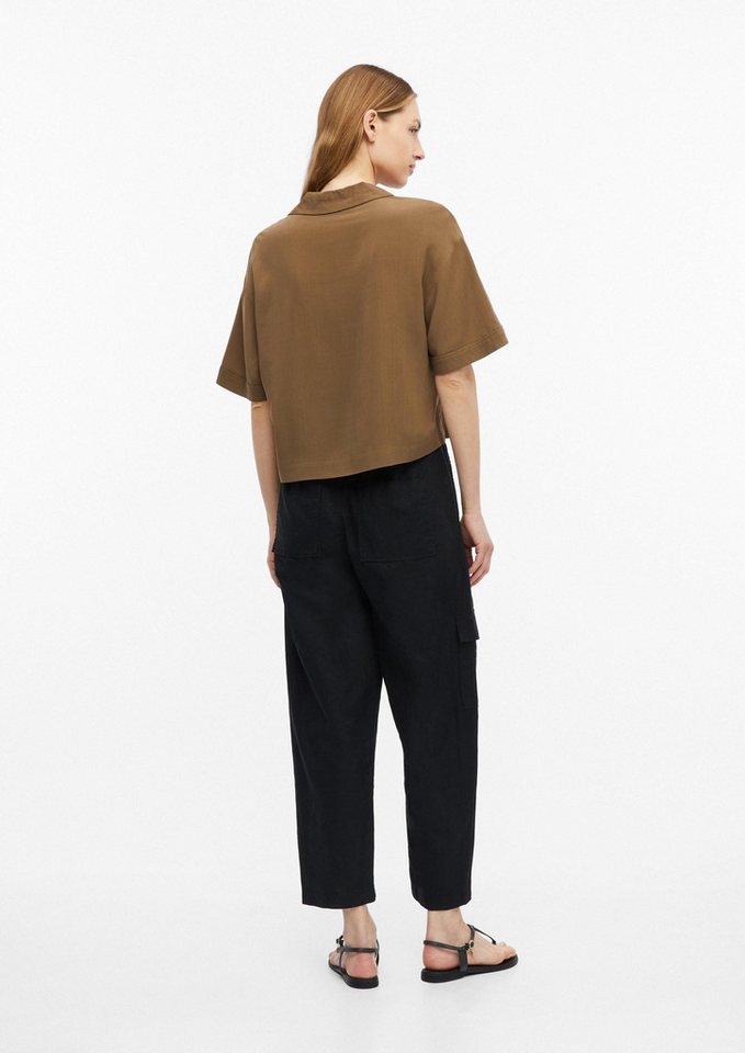 s.Oliver Kurzarmbluse Bluse Viskosebluse im Boxy Fit – Bild 3 von 5