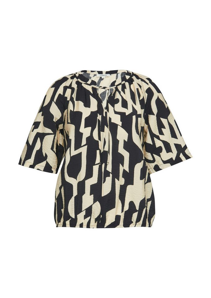 s.Oliver Kurzarmbluse mit All-Over Print – Bild 4 von 4