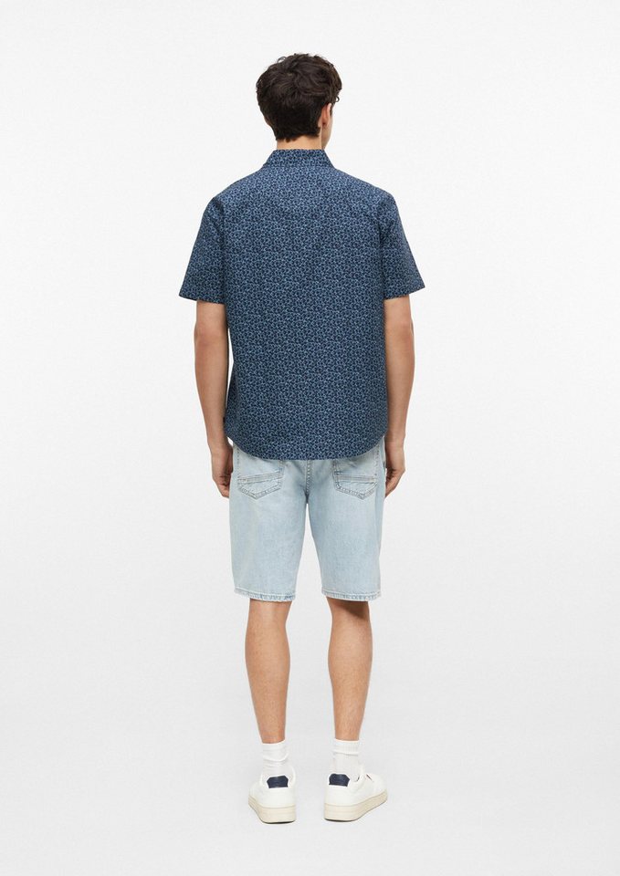 s.Oliver Kurzarmhemd Hemd Regular Fit: Elastisches Kurzarmhemd mit All-over-Print – Bild 3 von 5