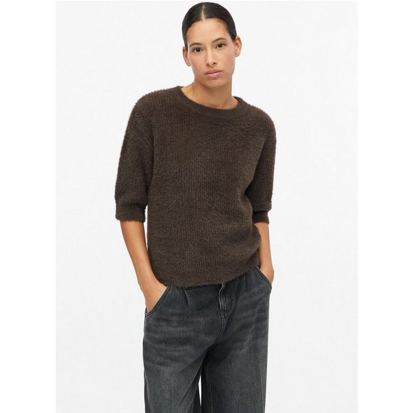 s.Oliver Kurzarmpullover Strickpullover Weicher Strickpullover mit Effektgarn