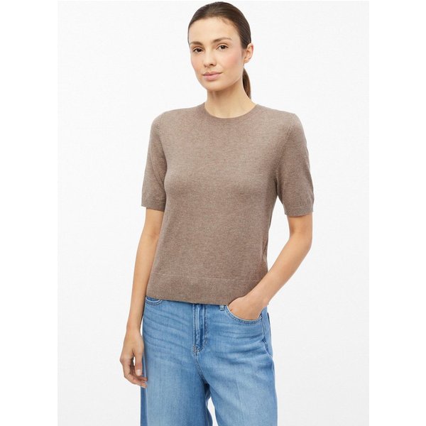 s.Oliver Kurzarmpullover Strickpullover Weicher Kurzarm-Strickpullover im Slim Fit