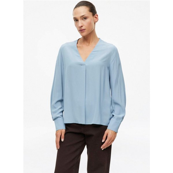 s.Oliver Langarmbluse Bluse Chiffon-Bluse mit Faltendetails am Ärmel