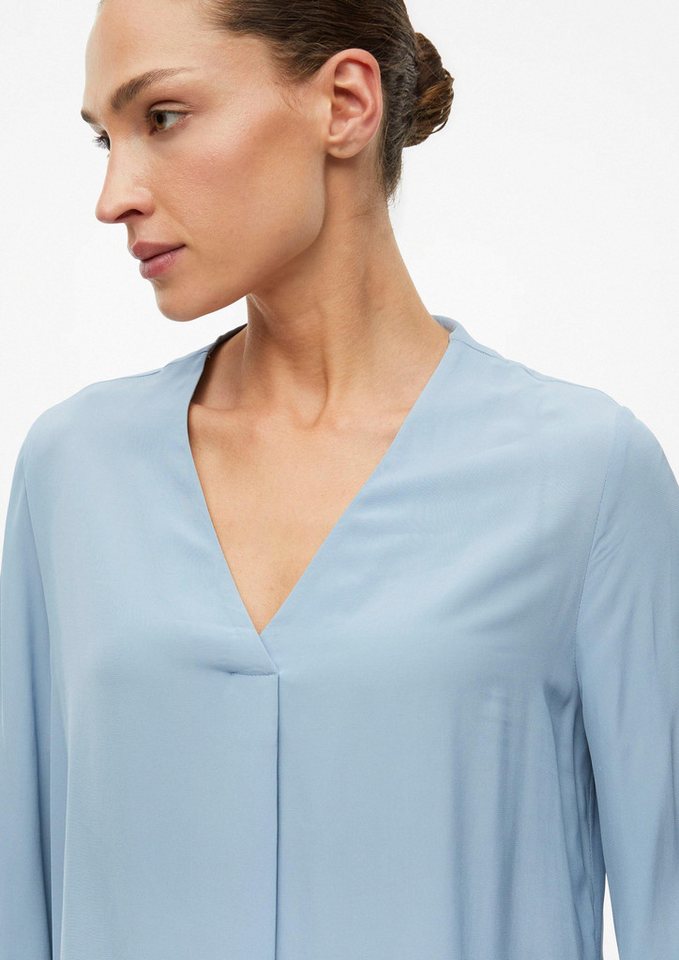 s.Oliver Langarmbluse Bluse Chiffon-Bluse mit Faltendetails am Ärmel – Bild 3 von 5
