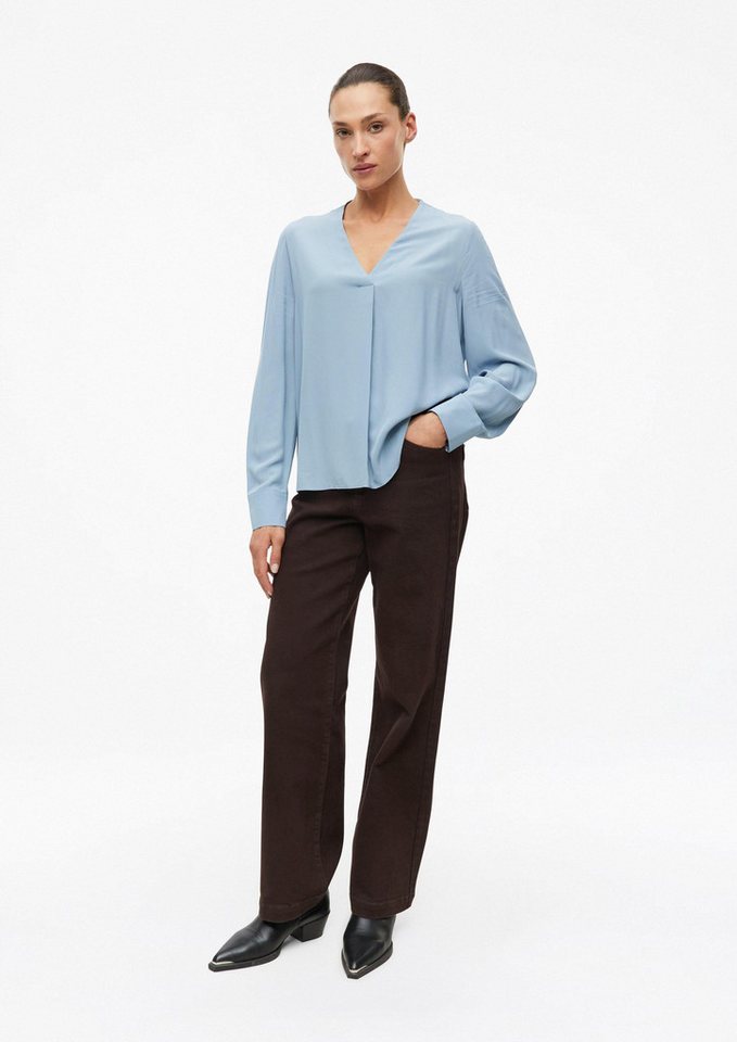s.Oliver Langarmbluse Bluse Chiffon-Bluse mit Faltendetails am Ärmel – Bild 4 von 5