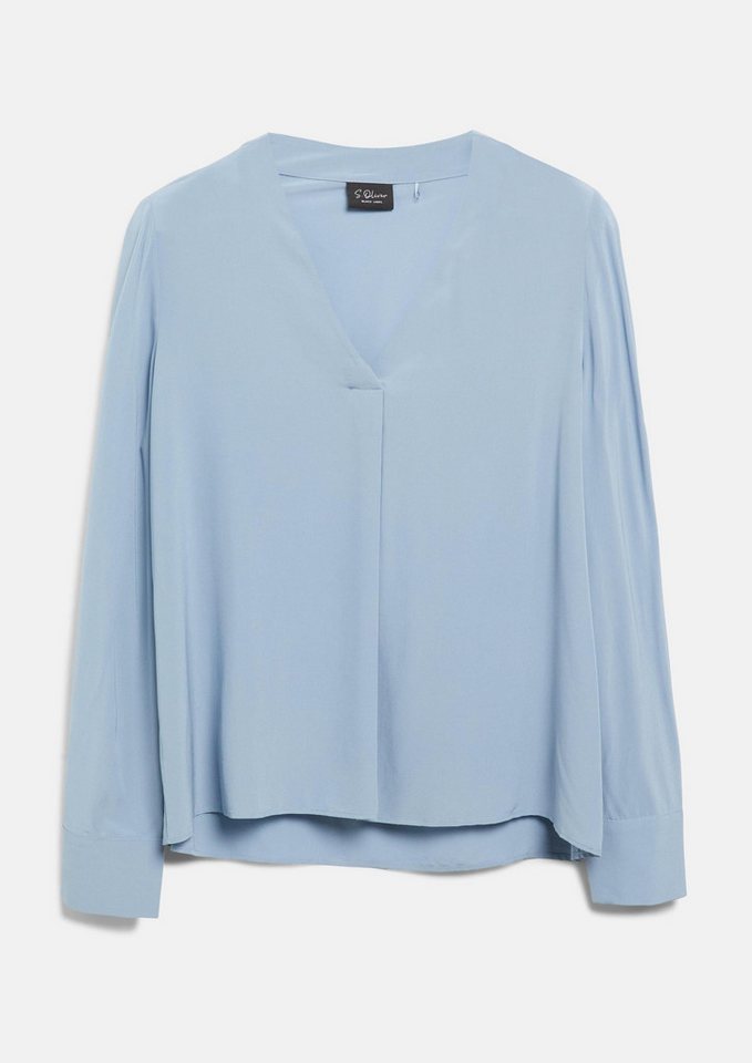 s.Oliver Langarmbluse Bluse Chiffon-Bluse mit Faltendetails am Ärmel – Bild 5 von 5