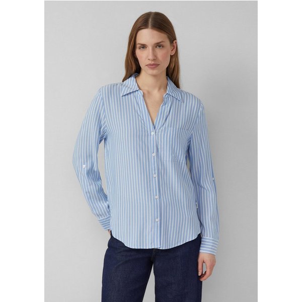 s.Oliver Langarmbluse Bluse Fließende Viskose-Bluse mit Turn-up