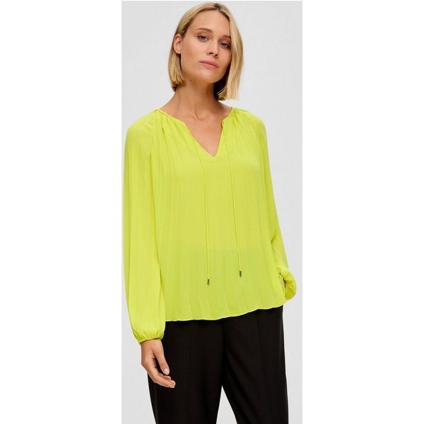 s.Oliver Langarmbluse Bluse Plisseebluse aus Chiffon