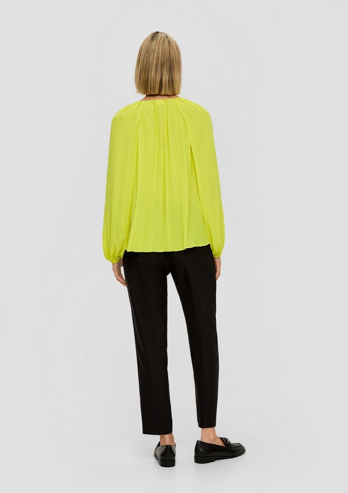 s.Oliver Langarmbluse Bluse Plisseebluse aus Chiffon – Bild 3 von 5