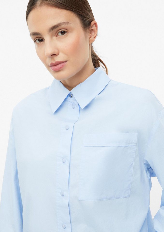 s.Oliver Langarmbluse Bluse Poplin-Bluse mit Brusttasche – Bild 4 von 5